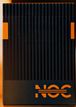 NOC3000X3 : BLACK/ORANGE PLAYING CARDS