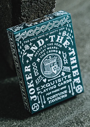 JOKER THIEF GREEN PLAYING CARD JG CROWN