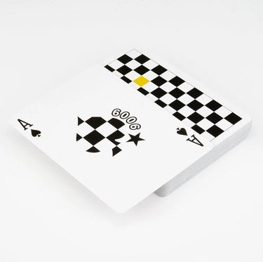ANYONE YELLOW CHECKERBOARD PLAYING CARDS