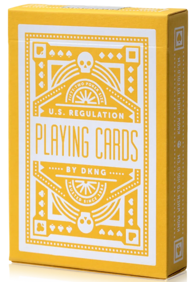 DKNG YELLOW WHEELS playing cards art of play dkng yellow