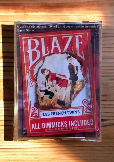 UK MAGIC SHOP BLAZE gimmick & online instructions magic trick cards les French twins