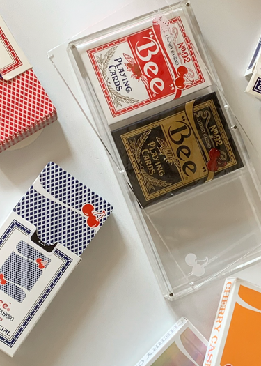 LIMITED BEE X CHERRY CASINO PLAYING CARDS
3 DECK SET (BLUE, RED AND BLACK)