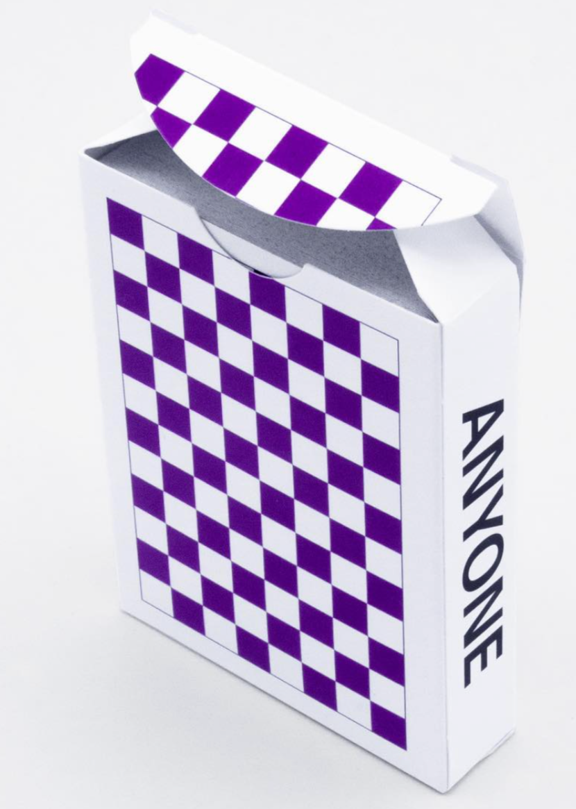 anyone playing cards purple 4種セット ANYONE PURPLE CHECKERBOARD PLAYING CARDS – Paperdecks
