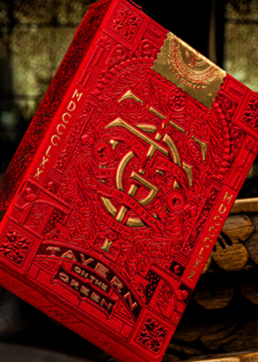 theory11 playing cards tavern on the green red edition