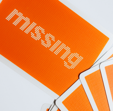 MISSING BEAM ORANGE PLAYING CARDS