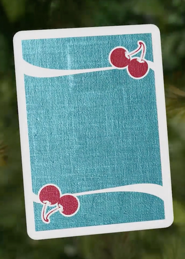 cherry casino teal playing cards