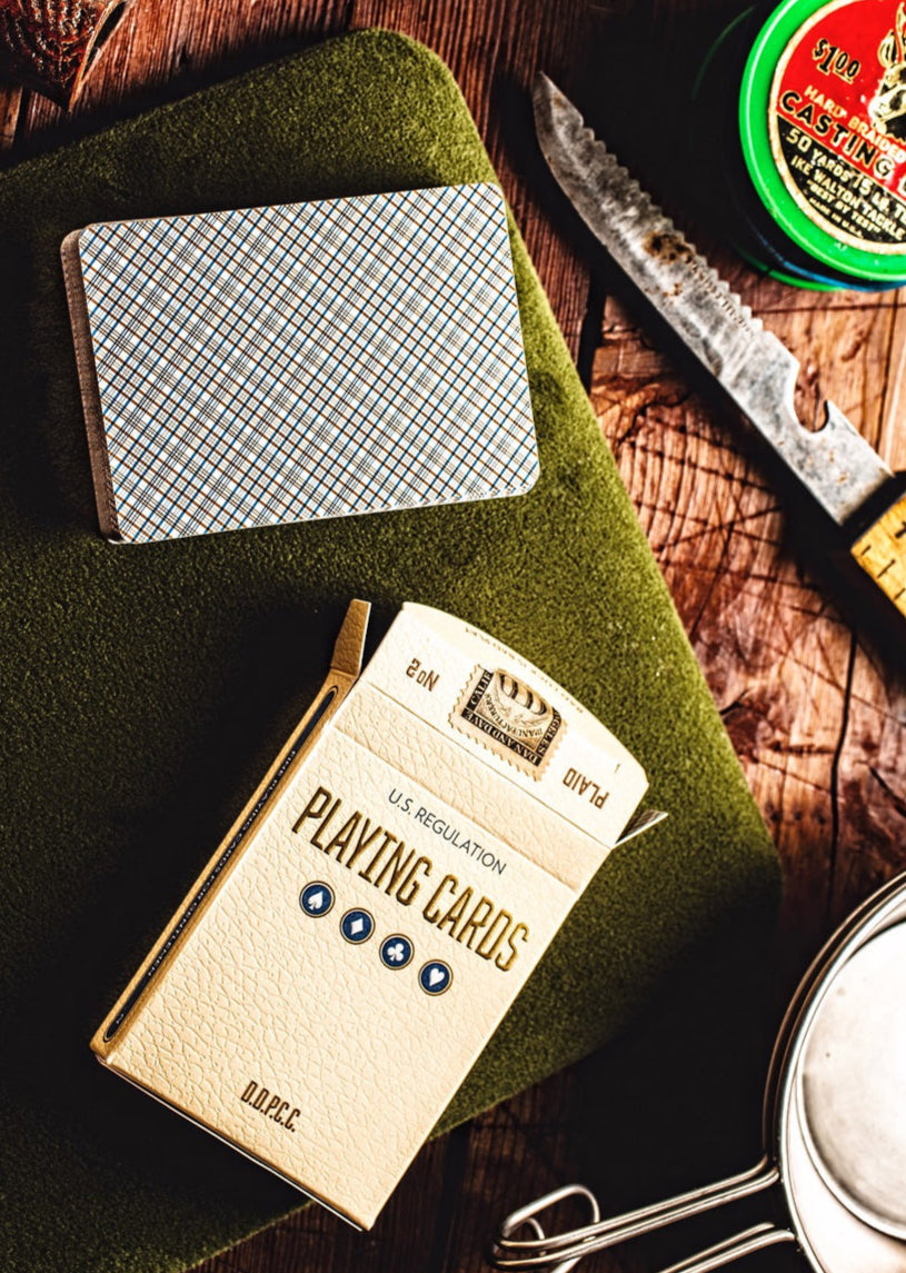 VINTAGE PLAID BLUE PLAYING CARDS DAN DAVE BUCK – Paperdecks