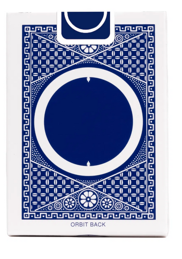 Orbit Tally Ho Circle back playing cards in red. limited edition of 12000 decks. Tally Ho Orbits Blue & Black editions are also available here Orbit Playing Cards, designed by Daniel Schneider.