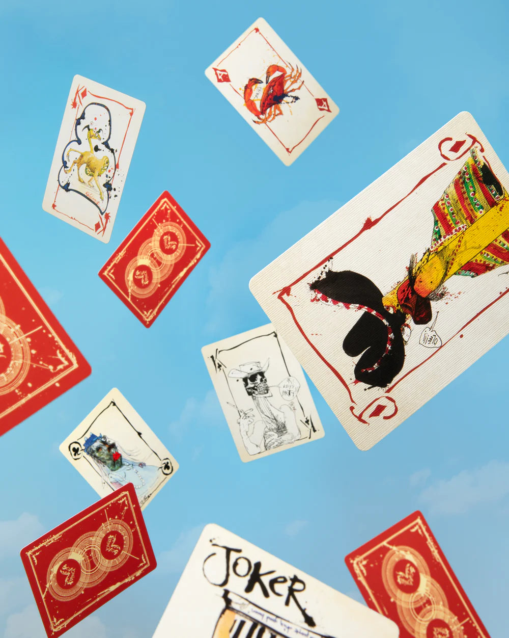 flying dog v1 art of playProduced in collaboration with Flying Dog Brewery and visionary artist Ralph Steadman we are proud to present The Ralph Steadman Art Collection beautifully printed on playing cards.
