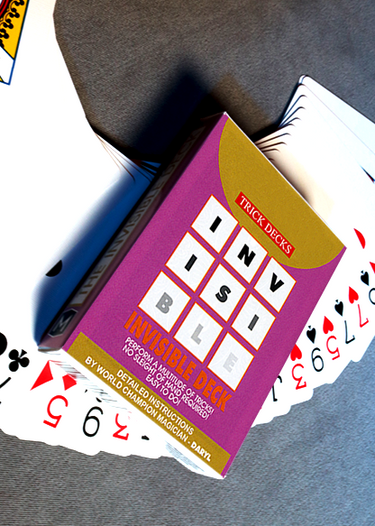 bicycle invisible deck blue, card reversed trick 