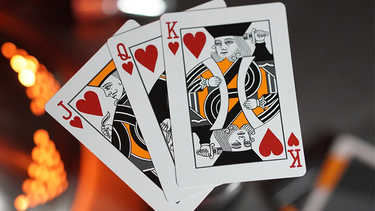 NOC3000X3 : BLACK/ORANGE PLAYING CARDS
