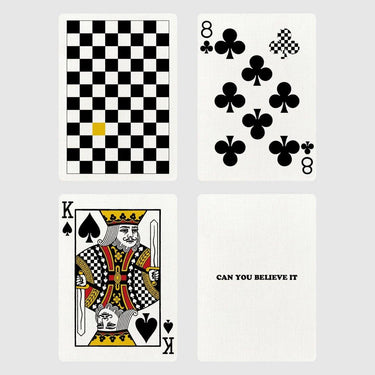 ANYONE YELLOW CHECKERBOARD PLAYING CARDS