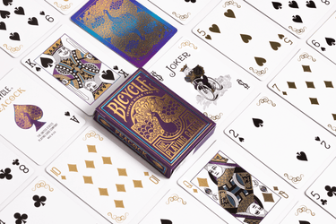 BICYCLE PURPLE PEACOCK PLAYING CARDS
