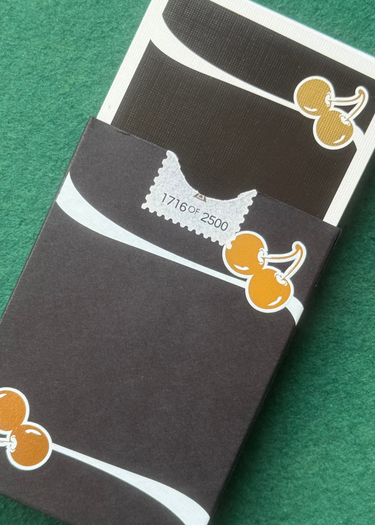 Limited Edition Cherry Casino (Monte Carlo Black and Gold) Numbered Seals Playing Cards
