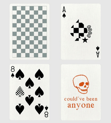 ANYONE GREY CHECKS PLAYING CARDS