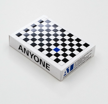 ANYONE OFF-BLUE CHECKERBOARDS PLAYING CARDS