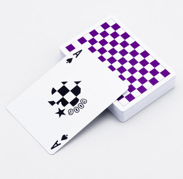 ANYONE PURPLE CHECKERBOARD PLAYING CARDS