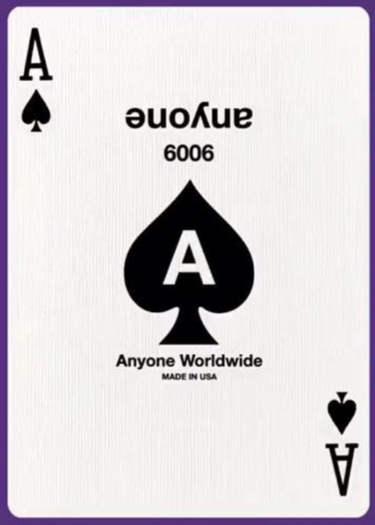 ANYONE PURPLE LOGO PLAYING CARDS