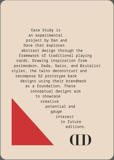 CASE STUDY 04 PLAYING CARDS DAN DAVE DECK