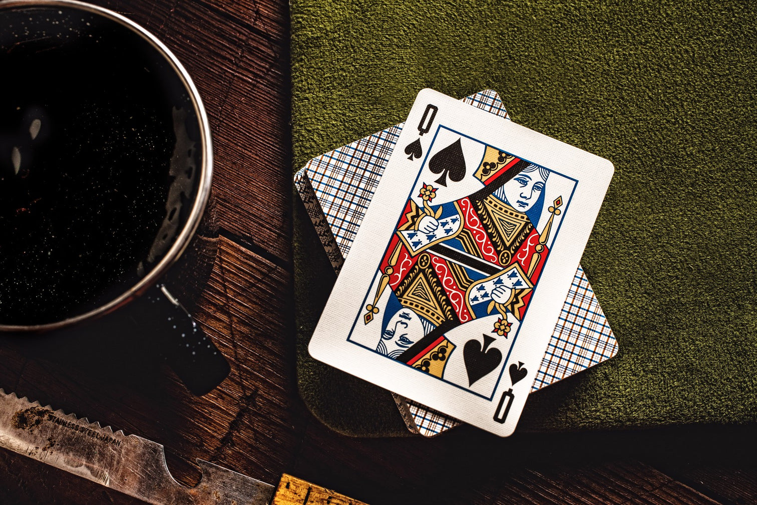 VINTAGE PLAID BLUE PLAYING CARDS DAN DAVE BUCK – Paperdecks