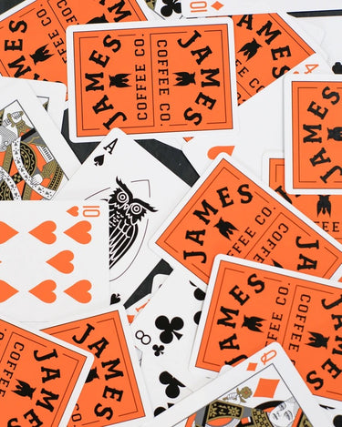 JAMES COFFEE ORANGE PLAYING CARDS