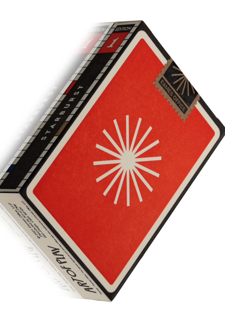 EAMES X ART OF PLAY STARBURST RED PLAYING CARDS
