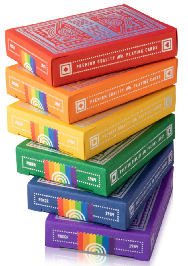 DKNG RAINBOW WHEELS PLAYING CARDS