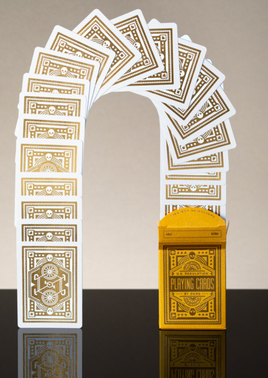 gold dkng playing cards