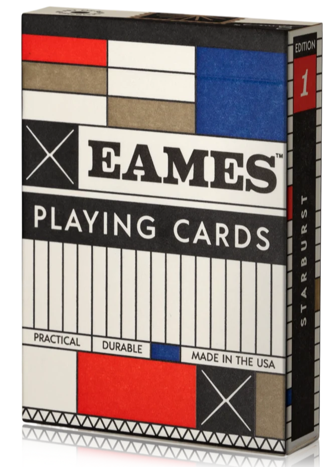 eames starburst playing cards red edition art of play